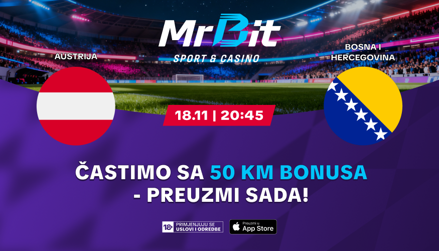 MrBit: Poklon dobrodošlice do 50 KM i kvota od 9.50 za pobjedu BiH