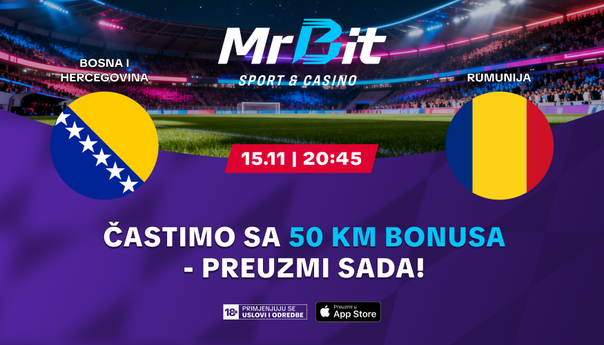 MrBit je stigao: Poklon dobrodošlice i najbolja kvota za BiH-Rumunija