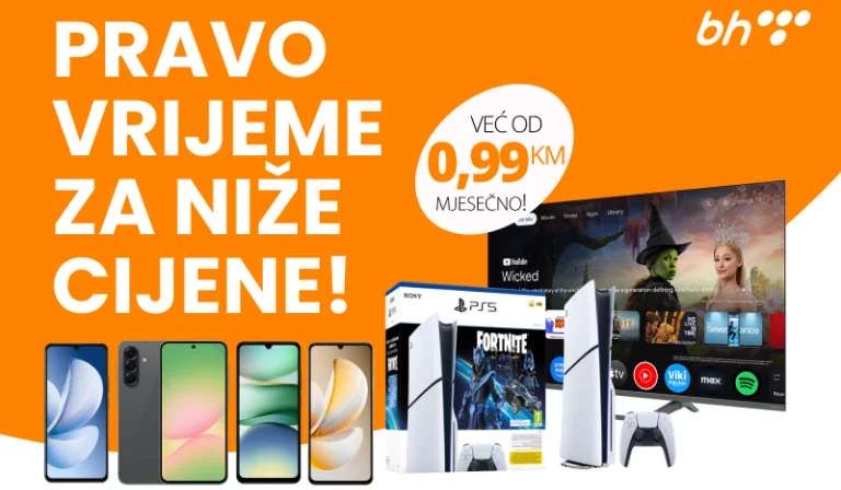 Pravo vrijeme za niže cijene: BH Telecom donosi vrhunske uređaje već od 0,99 KM mjesečno