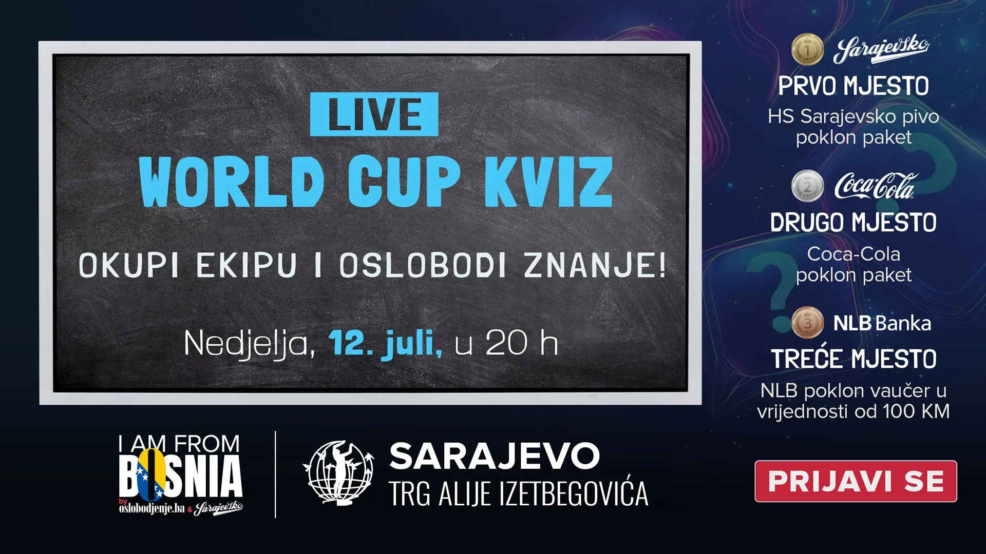 Volite fudbal? Provjerite koliko zaista znate na velikom live kvizu u Sarajevu!