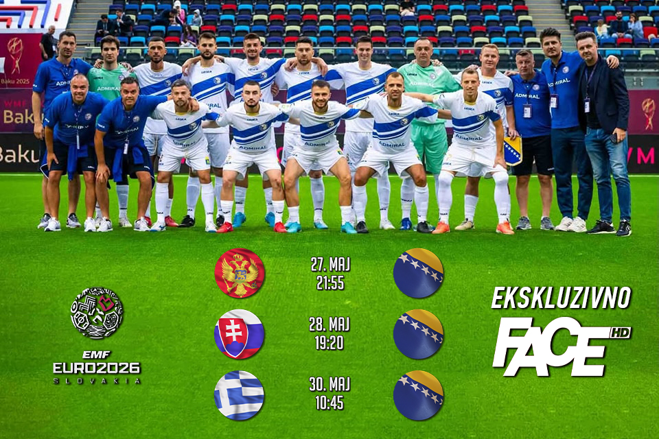 Spektakl iz Bratislave: FACE TV prenosi sve utakmice BiH na Euru!